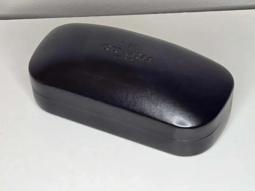 Coach New York Black Hard Shell Clamshell Eyeglasses or Sunglasses Case